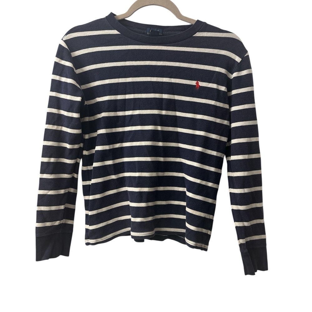 Polo by Ralph Lauren Navy and White Striped Shirt